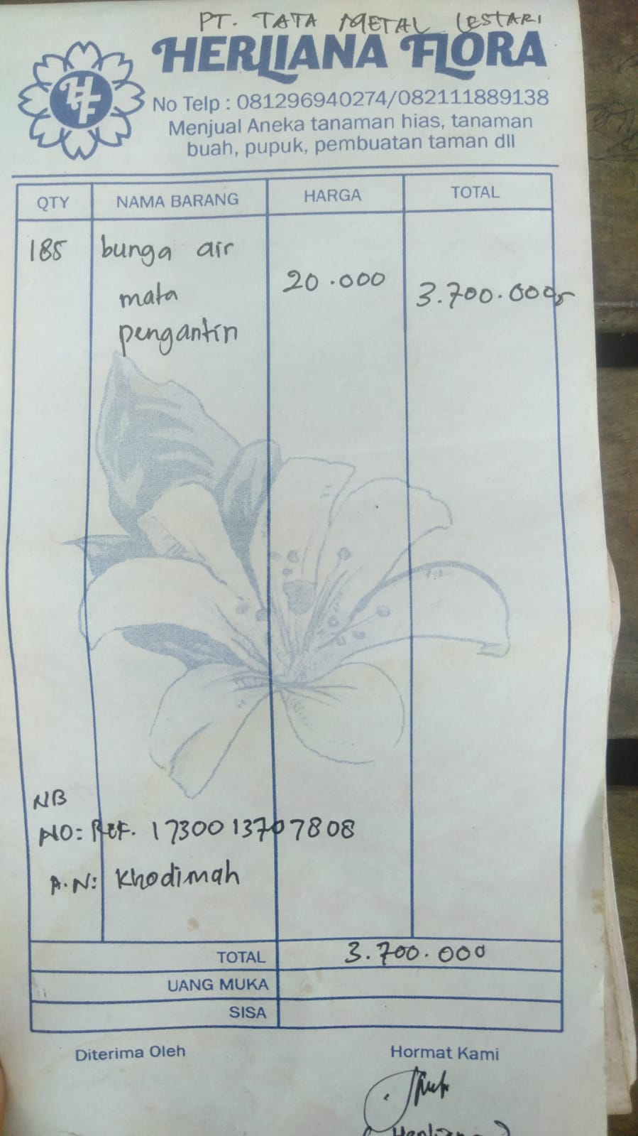 TML - Penyediaan tanaman untuk penghijauan pabrik oleh HERLIANA FLORA